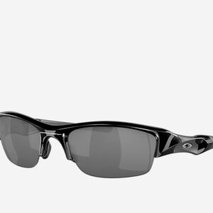 Oakley jet black Flak Jacket sport sunglasses with black iridium lenses.
